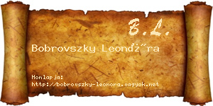 Bobrovszky Leonóra névjegykártya